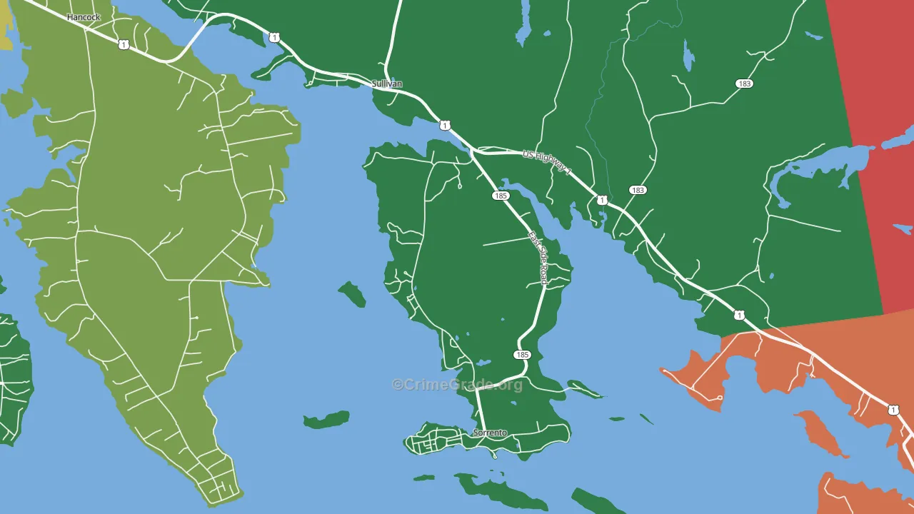 Sorrento, ME Map of Assault Rates