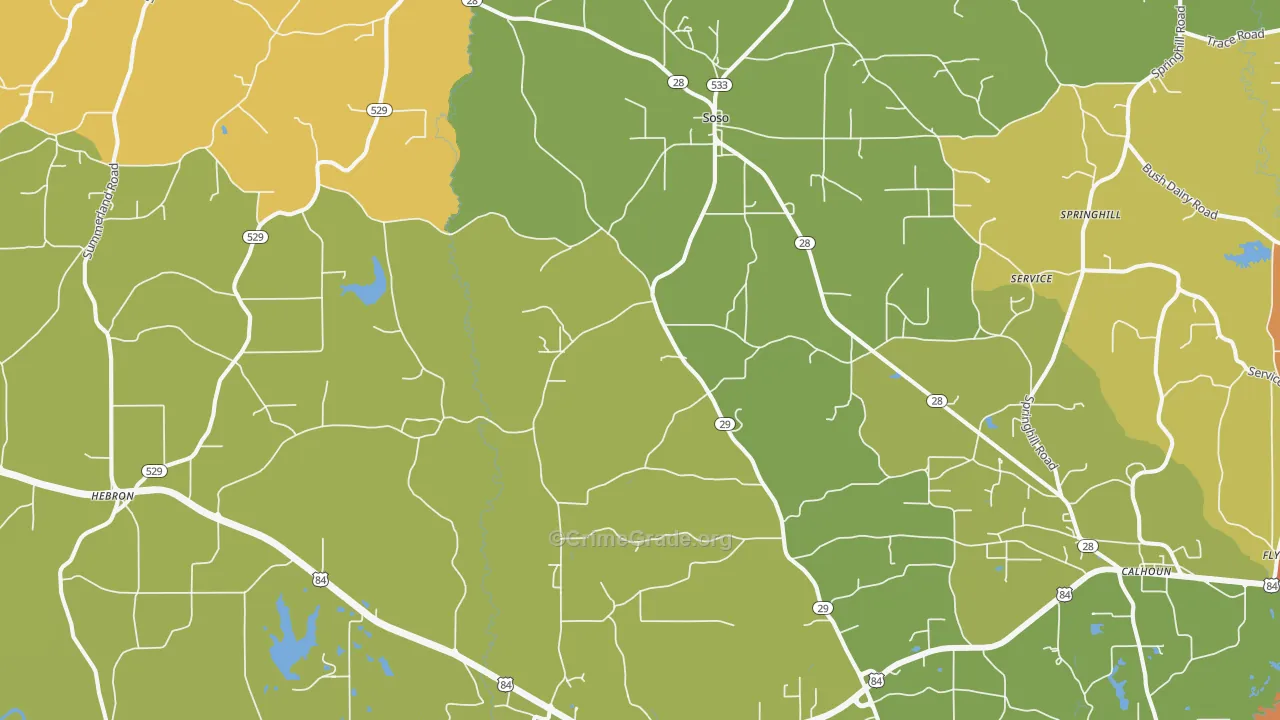 Soso, MS Map of Assault Rates