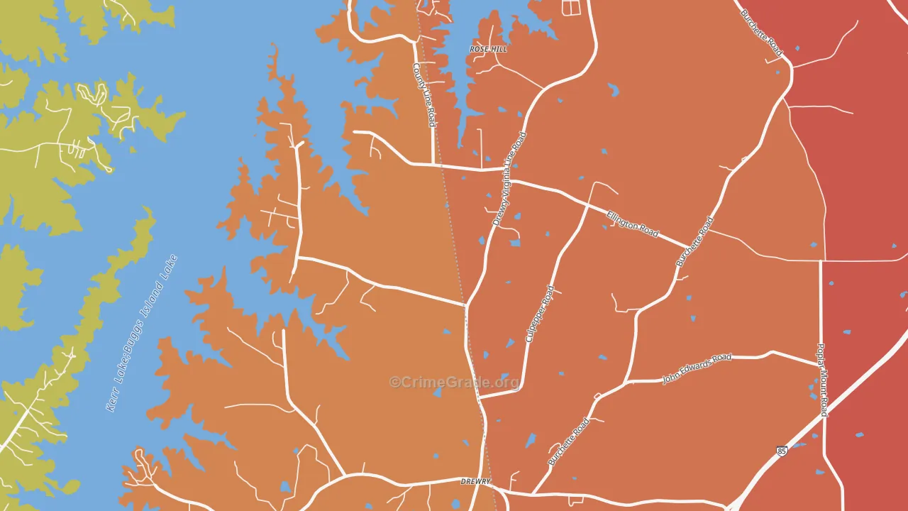 Soul City, NC Map of Assault Rates