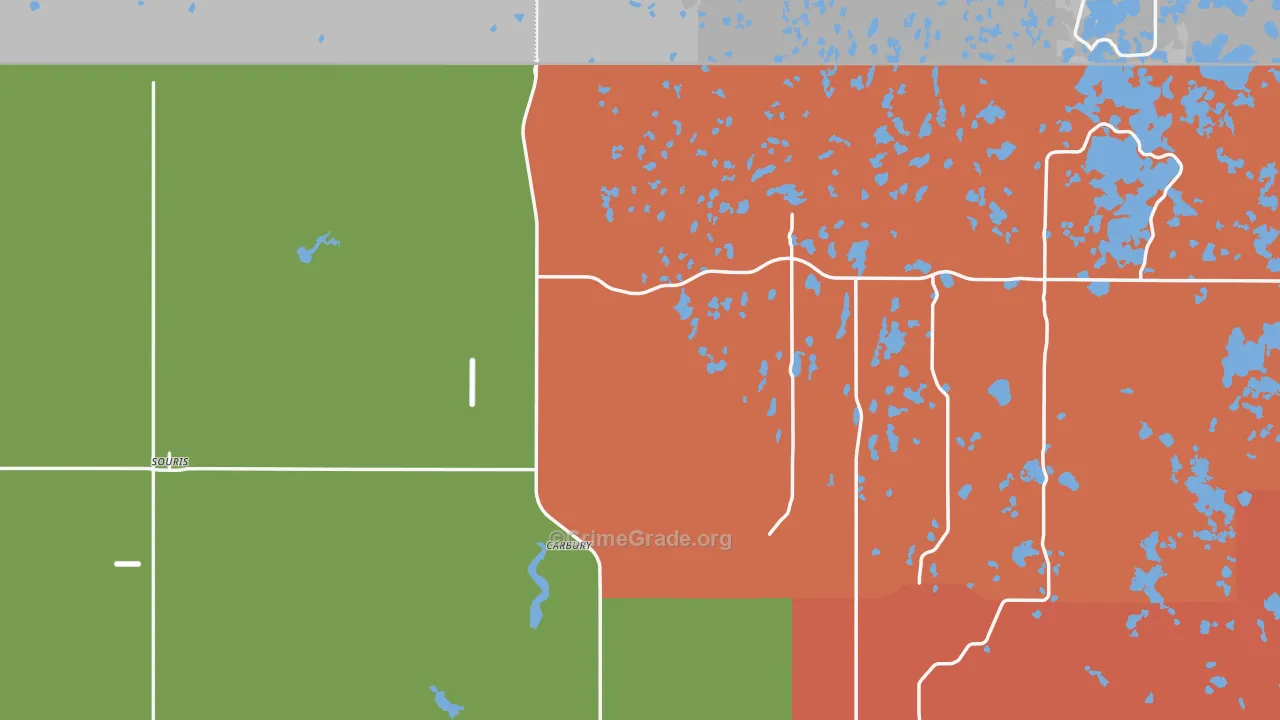Souris, ND Map of Assault Rates