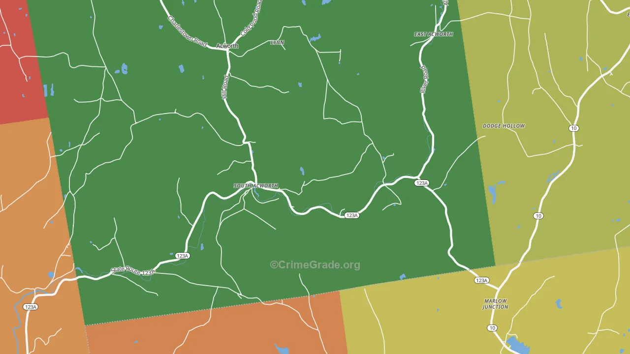 South Acworth, NH Map of Assault Rates