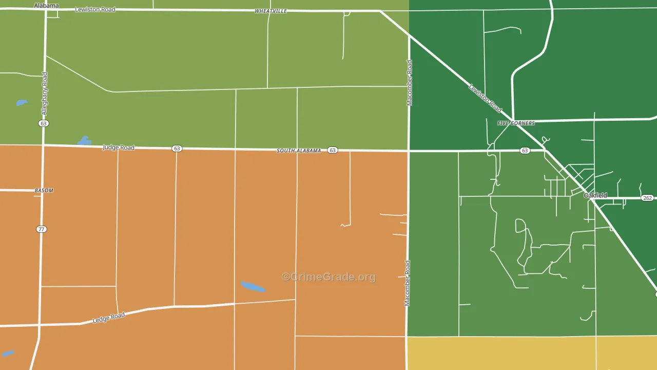 South Alabama, NY Map of Assault Rates