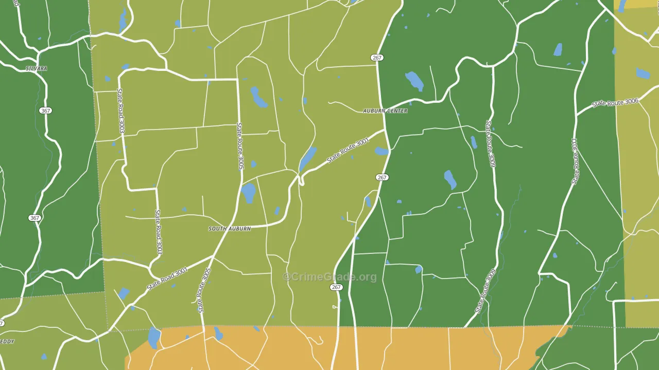 South Auburn, PA Map of Assault Rates