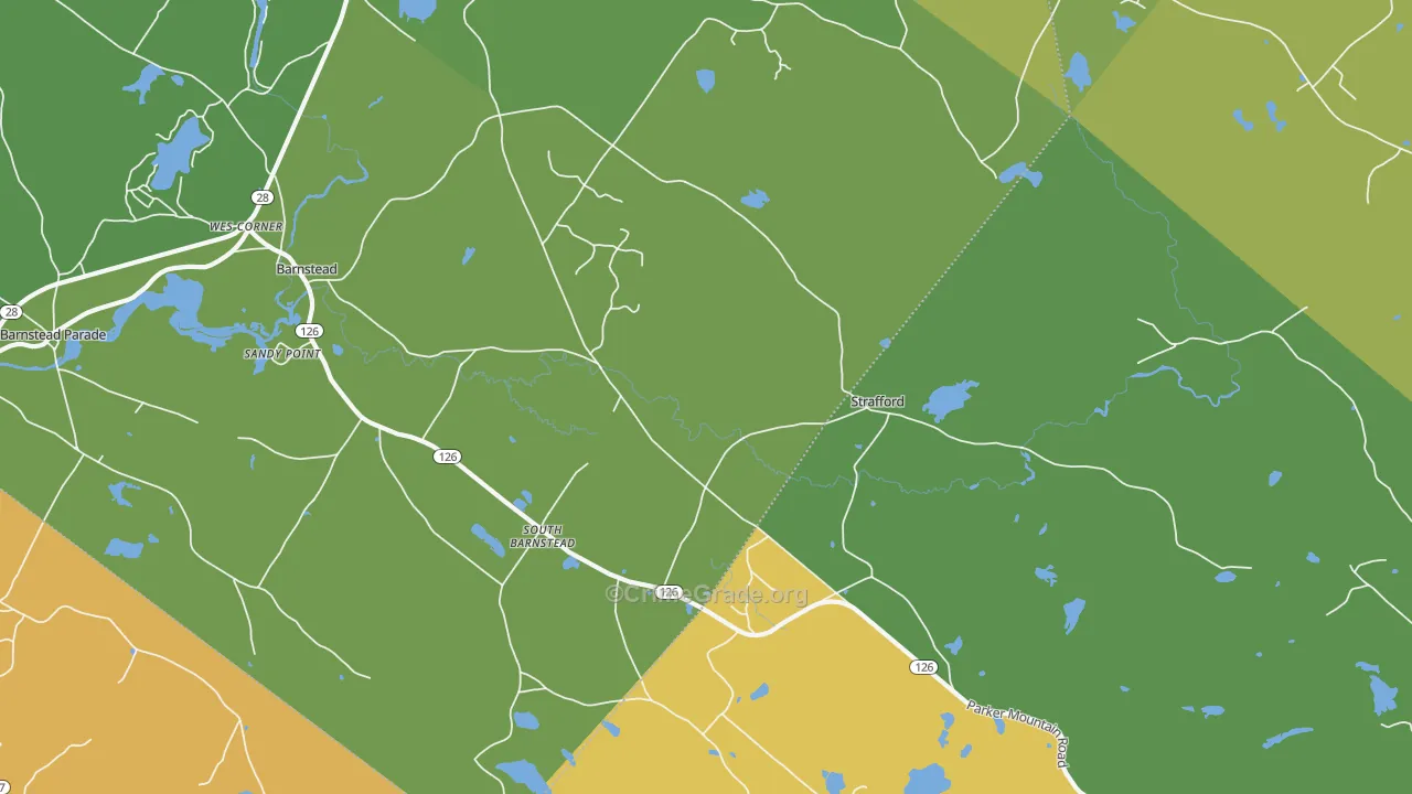 South Barnstead, NH Map of Assault Rates