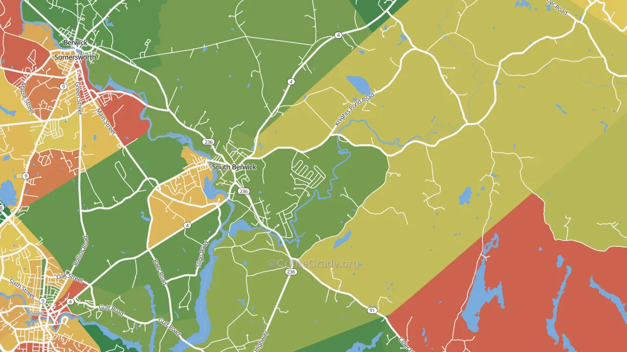 South Berwick, ME Map of Assault Rates