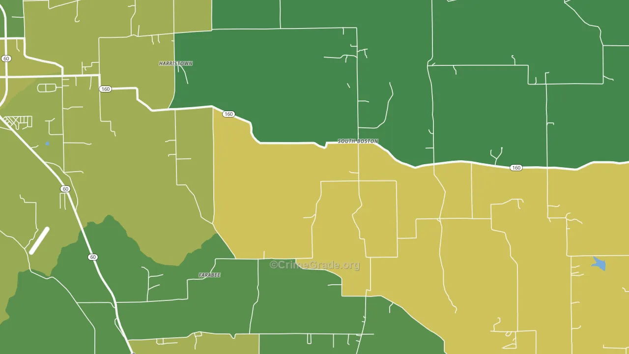 South Boston, IN Map of Assault Rates