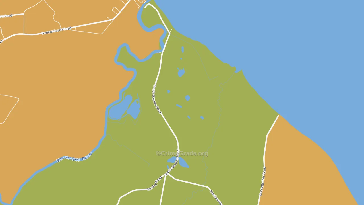 South Bowers, DE Map of Assault Rates