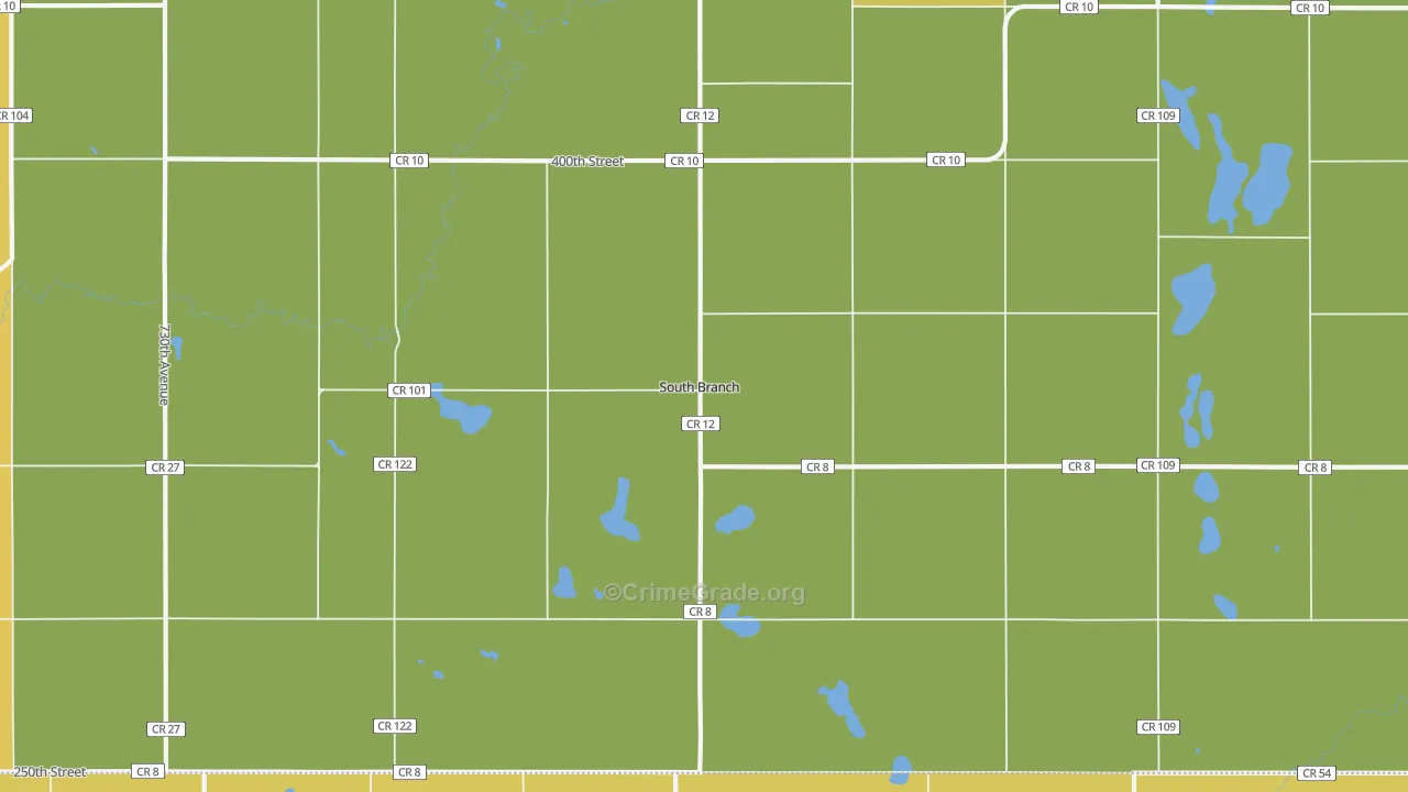 South Branch, MN Map of Assault Rates