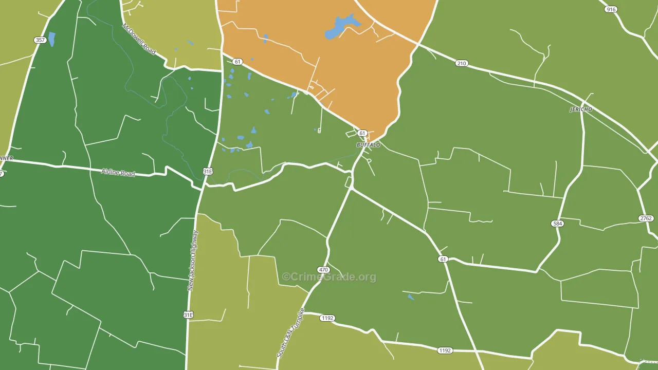 South Buffalo, KY Map of Assault Rates