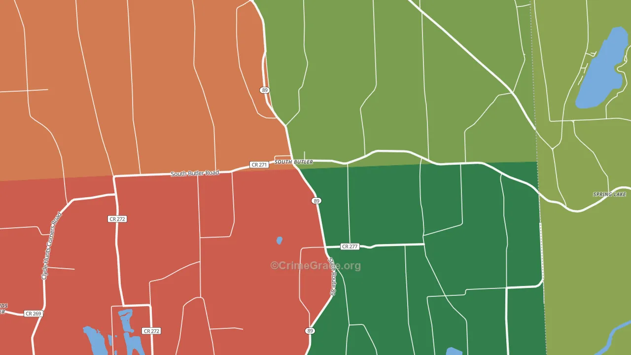 South Butler, NY Map of Assault Rates