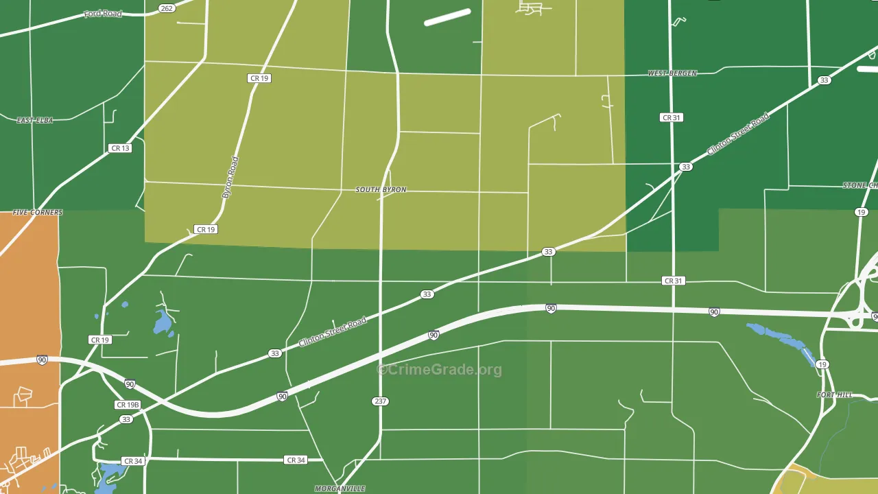 South Byron, NY Map of Assault Rates