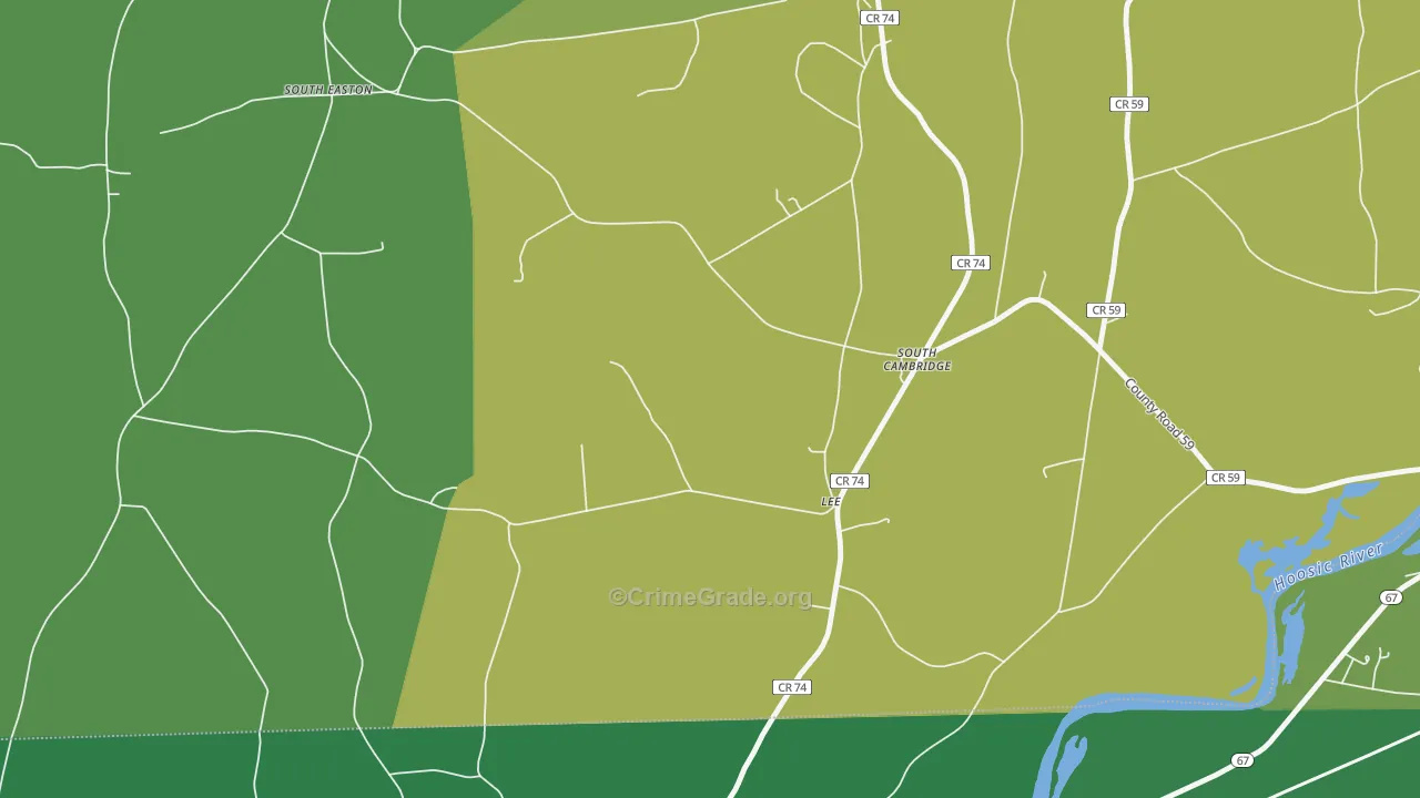 South Cambridge, NY Map of Assault Rates