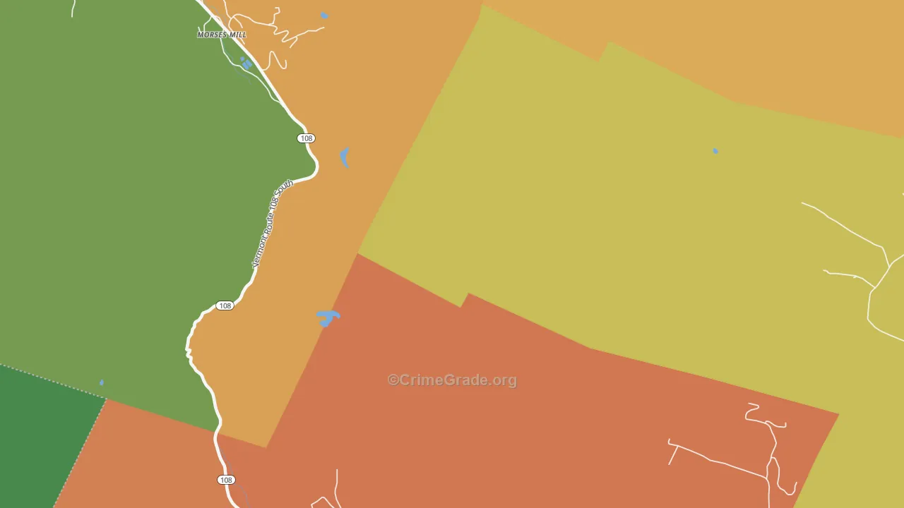 South Cambridge, VT Map of Assault Rates