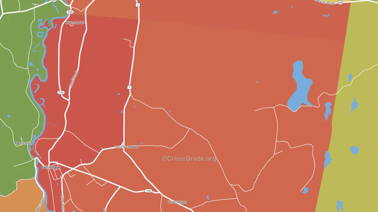 South Canaan, CT Map of Assault Rates