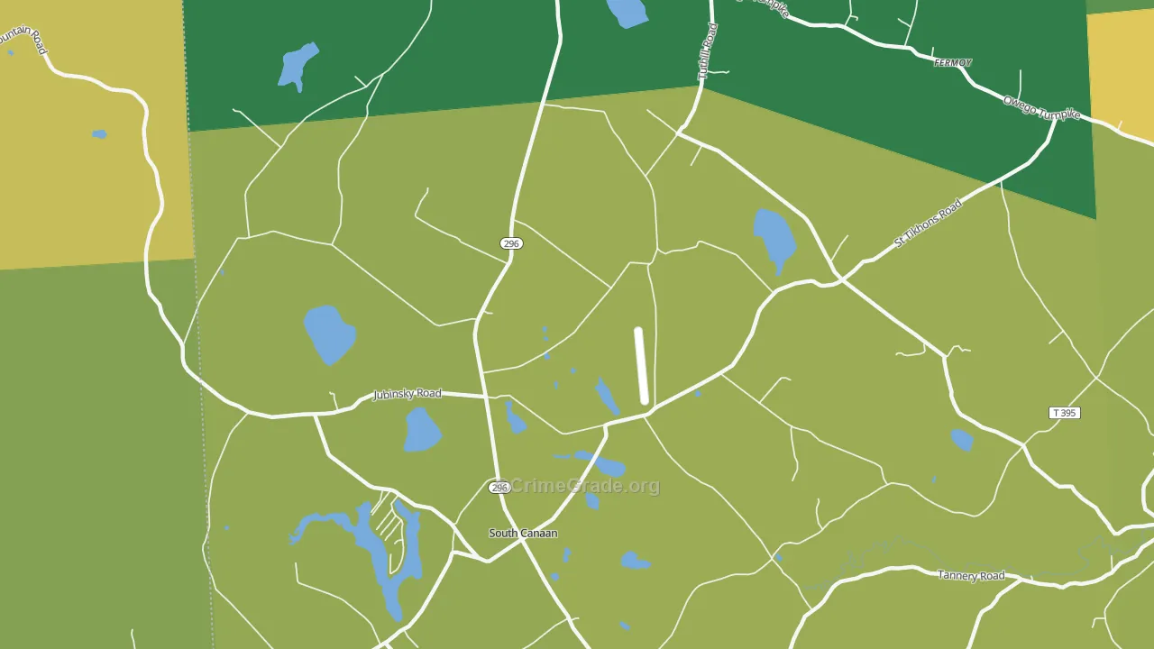 South Canaan, PA Map of Assault Rates