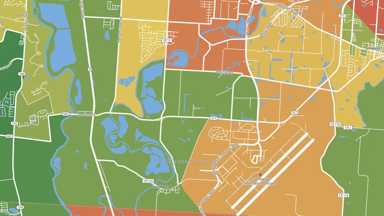 South Central Accord, Columbus, OH Map of Assault Rates