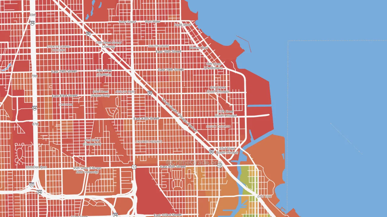 South Chicago, Chicago, IL Map of Assault Rates
