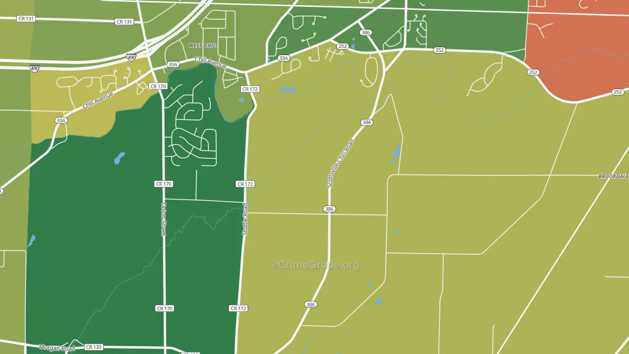 South Chili, NY Map of Assault Rates