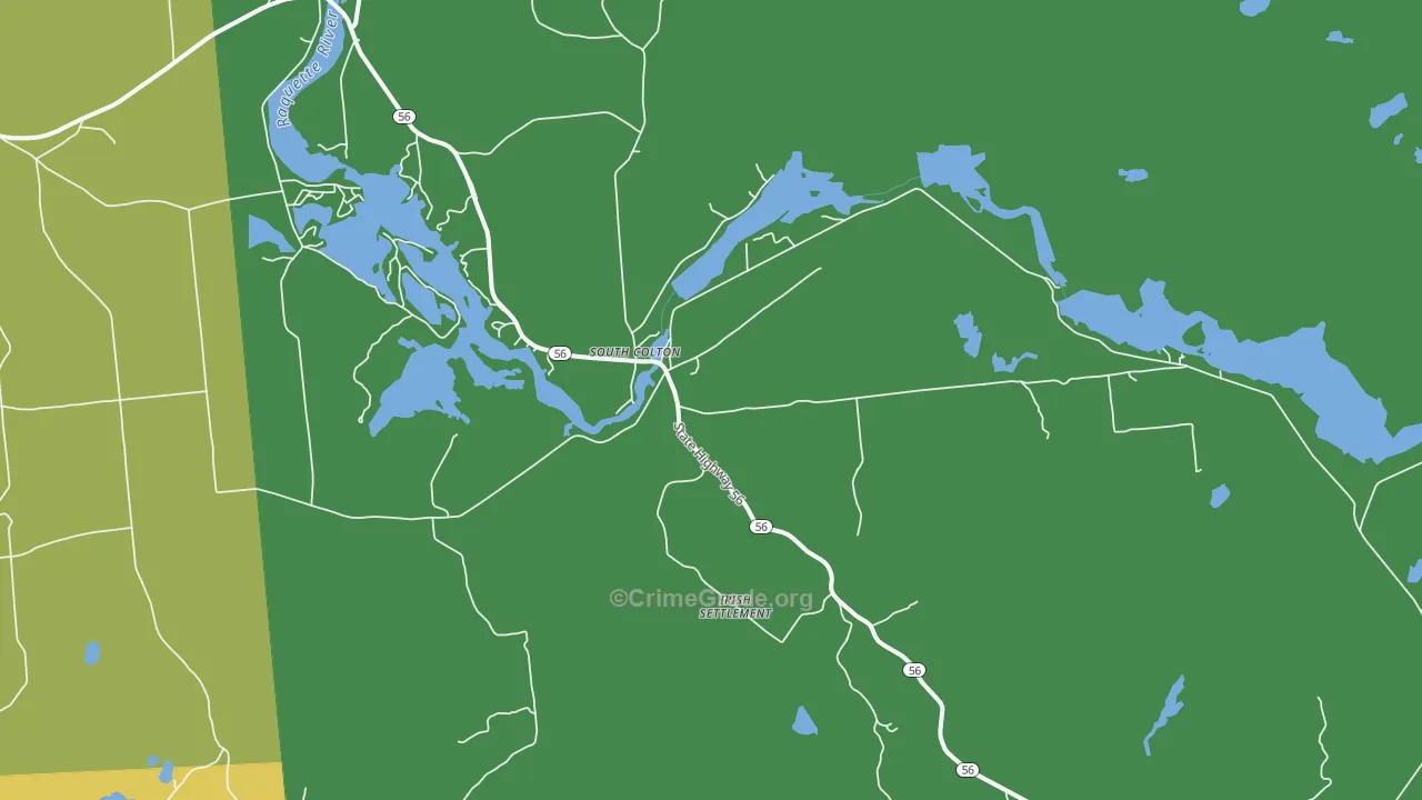 South Colton, NY Map of Assault Rates