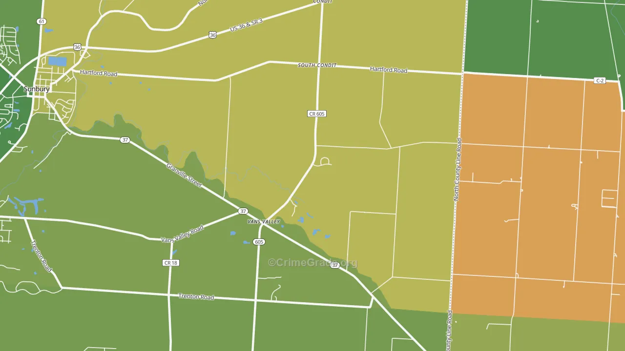 South Condit, OH Map of Assault Rates