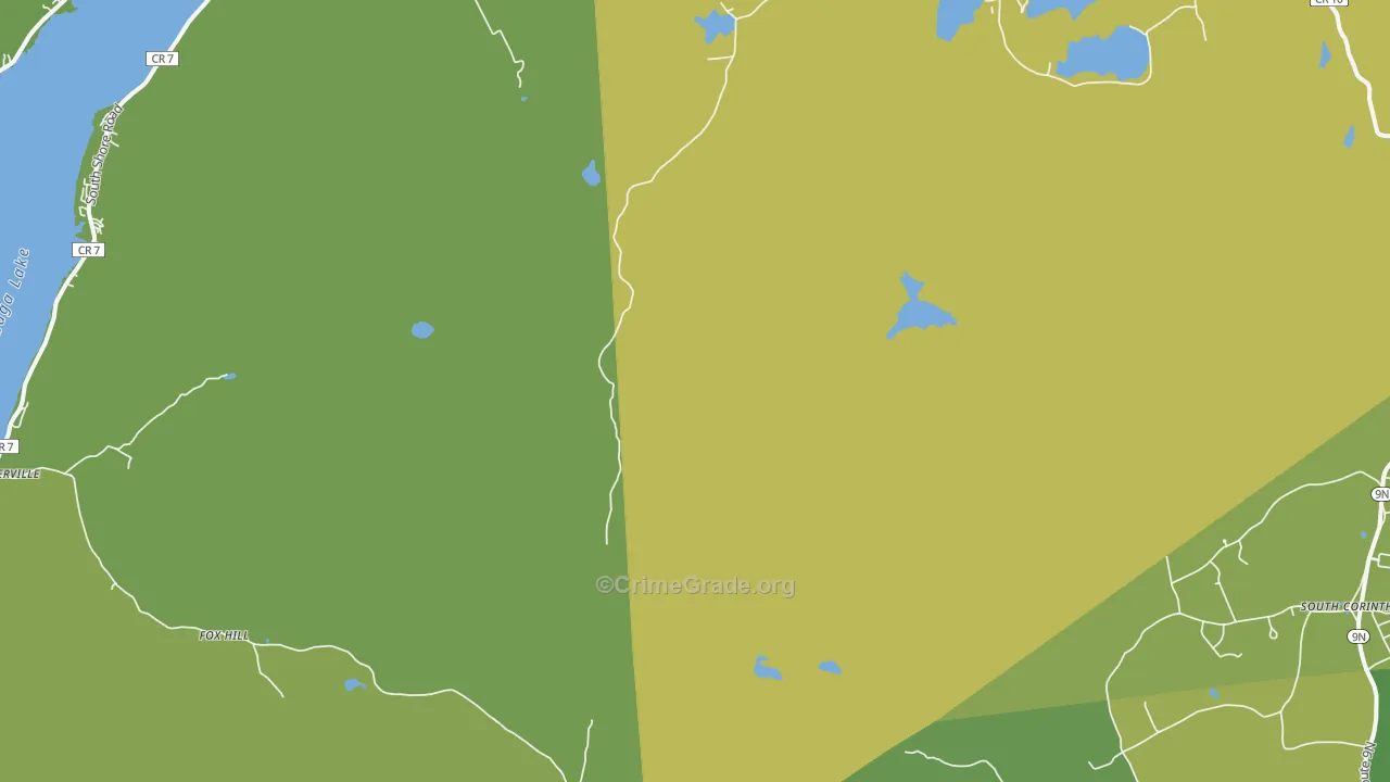 South Corinth, NY Map of Assault Rates