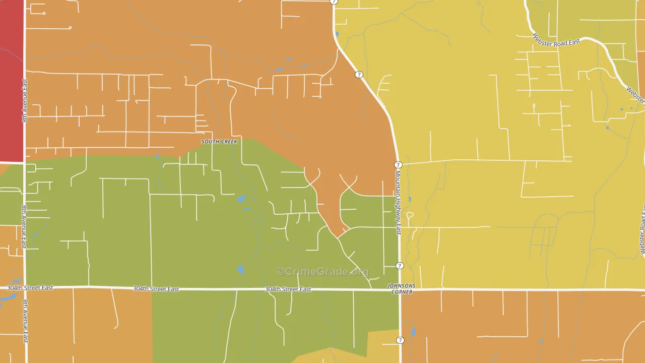 South Creek, WA Map of Assault Rates