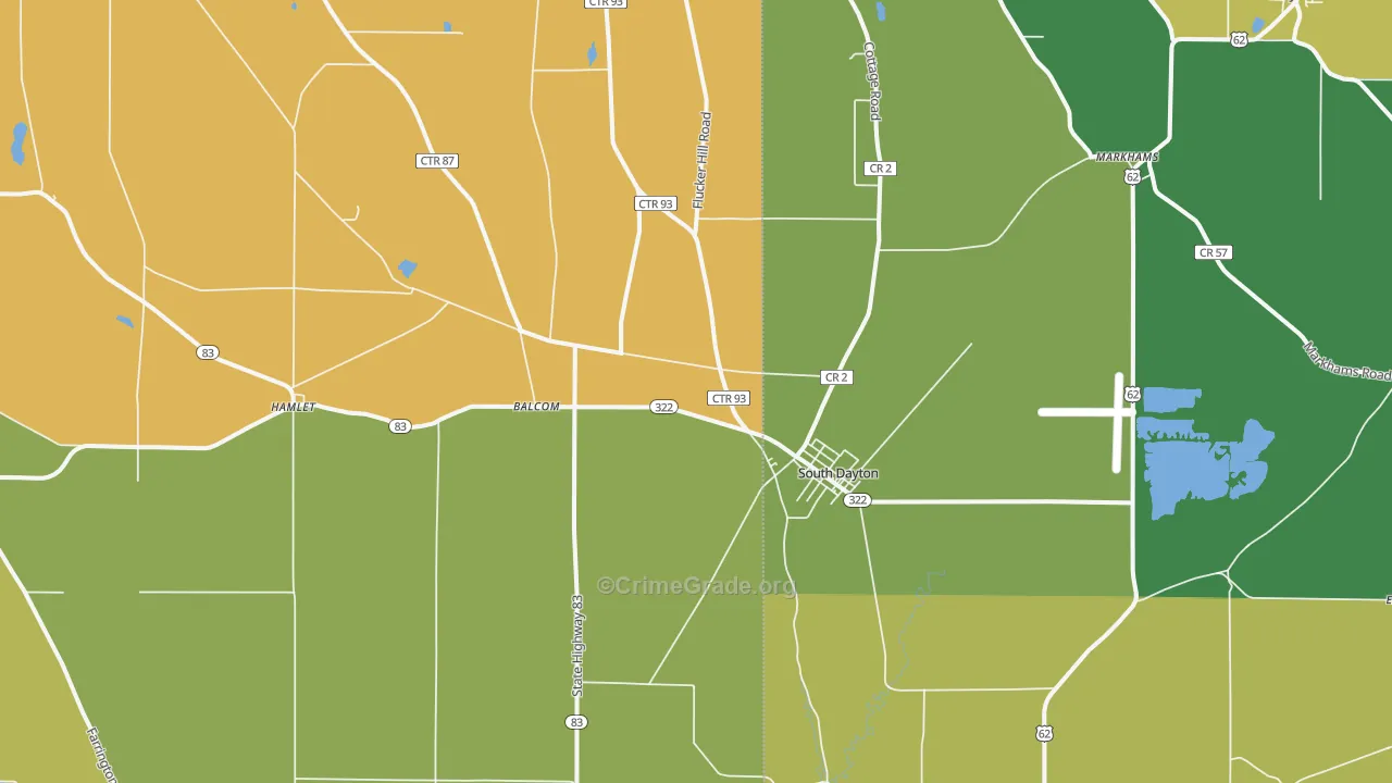 South Dayton, NY Map of Assault Rates