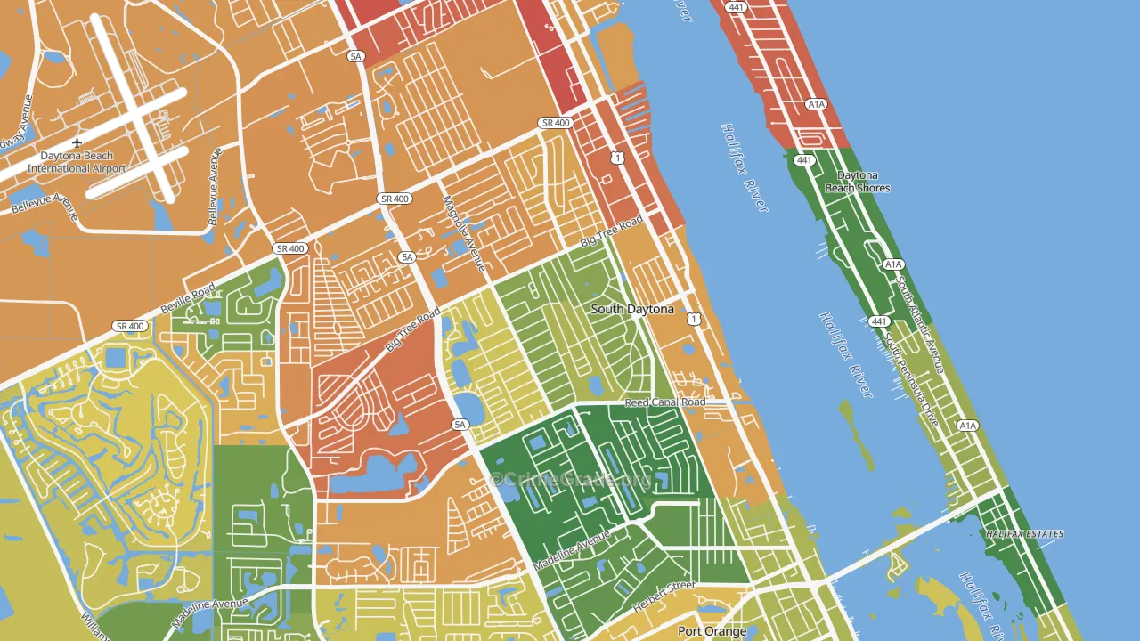 South Daytona, FL Map of Assault Rates