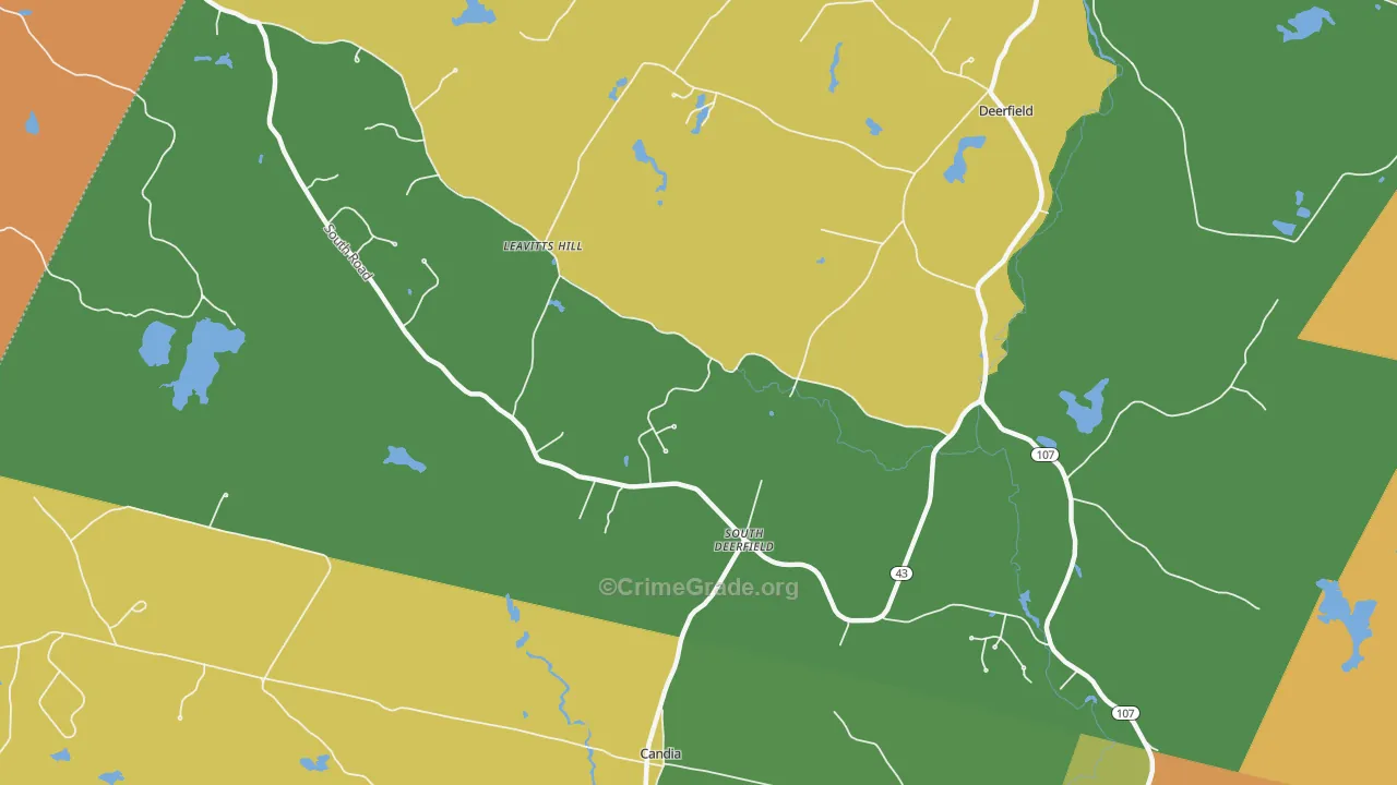 South Deerfield, NH Map of Assault Rates