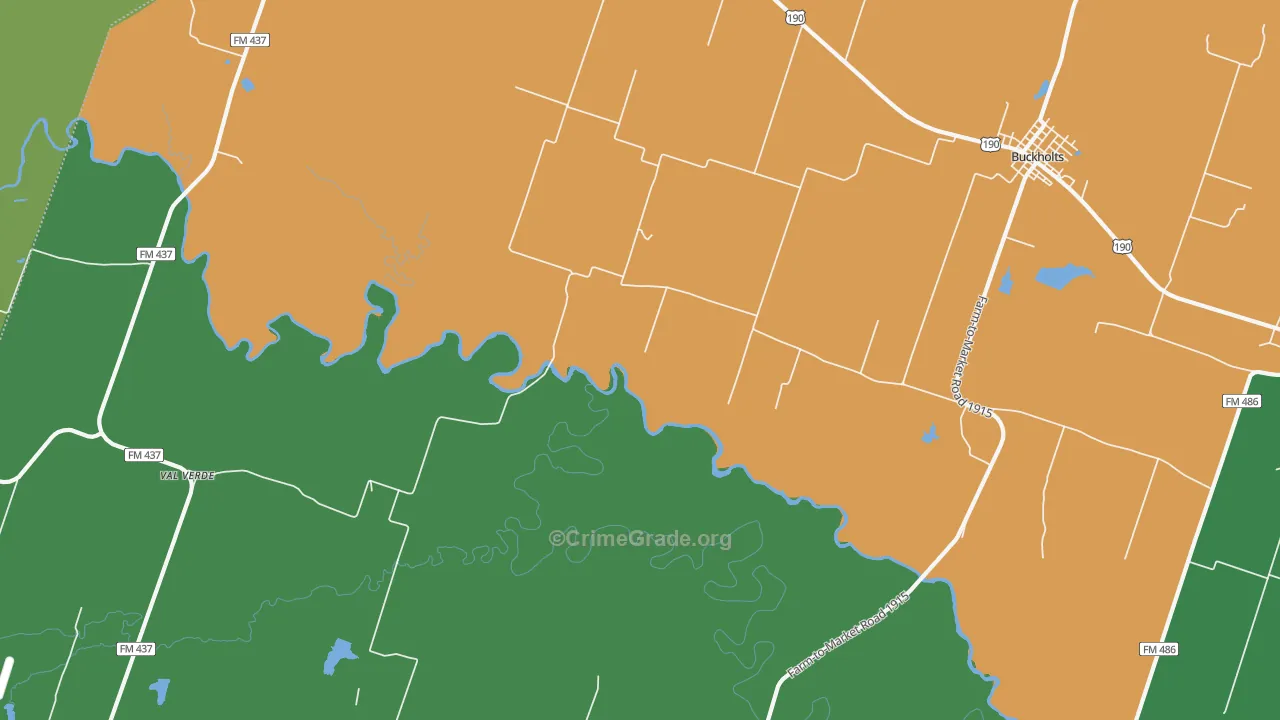 South Elm, TX Map of Assault Rates