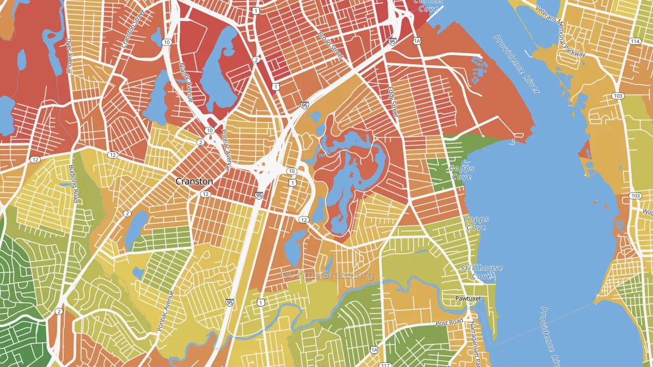 South Elmwood, Providence, RI Map of Assault Rates