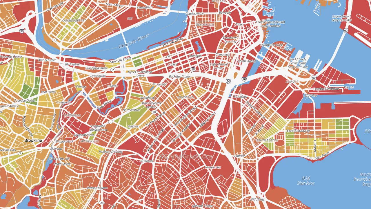 South End, Boston, MA Map of Assault Rates