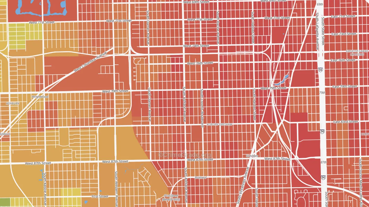 South Englewood, Chicago, IL Map of Assault Rates