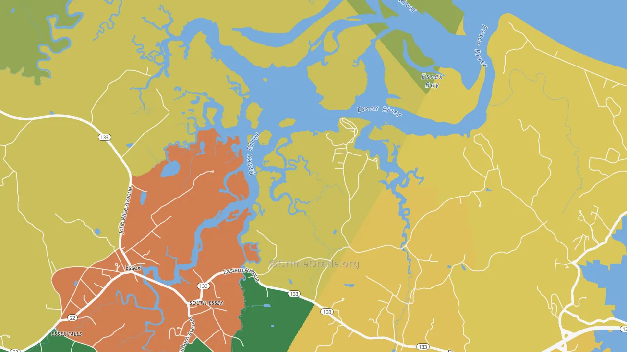 South Essex, MA Map of Assault Rates