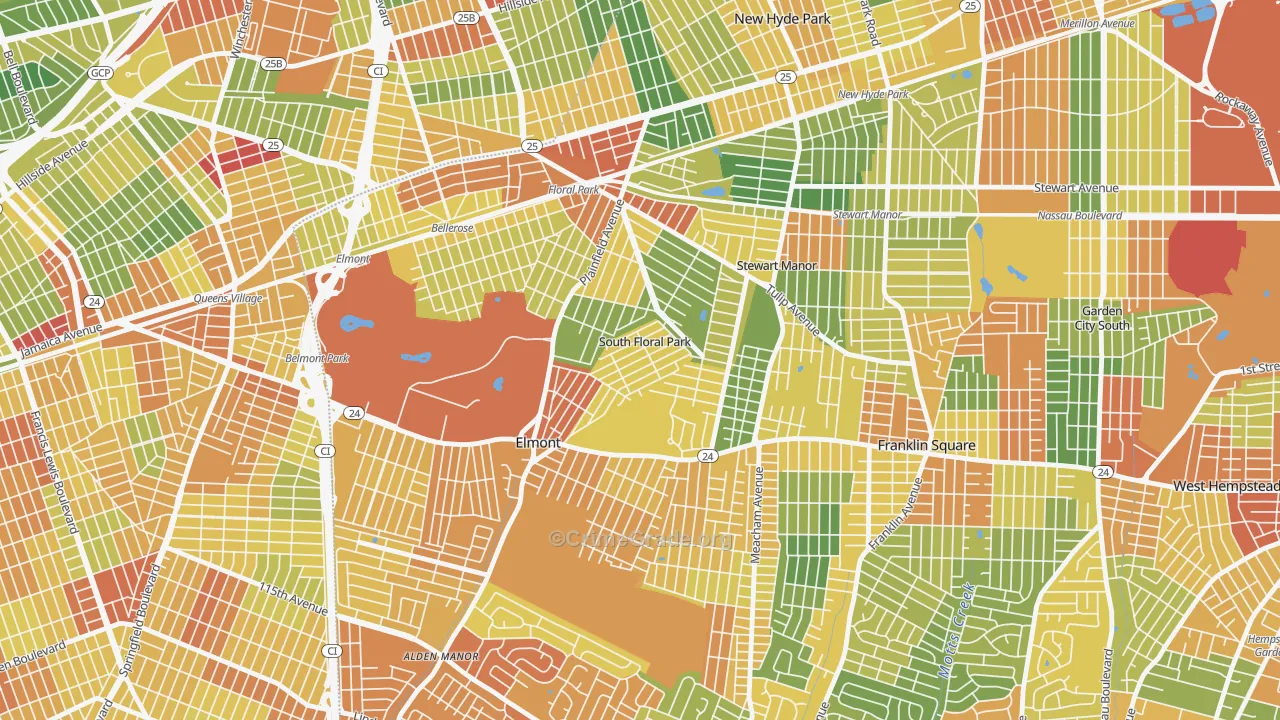South Floral Park, NY Map of Assault Rates