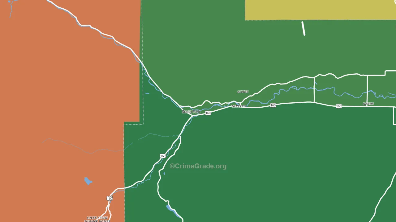 South Fork, CO Map of Assault Rates