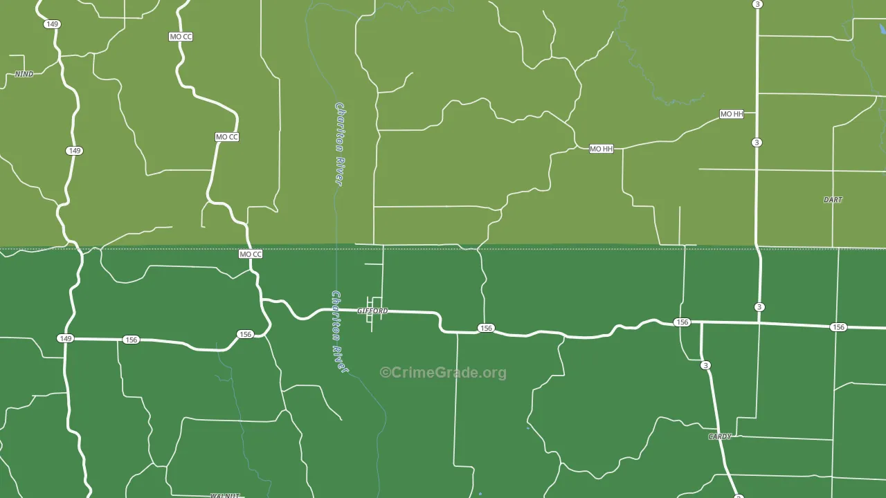 South Gifford, MO Map of Assault Rates