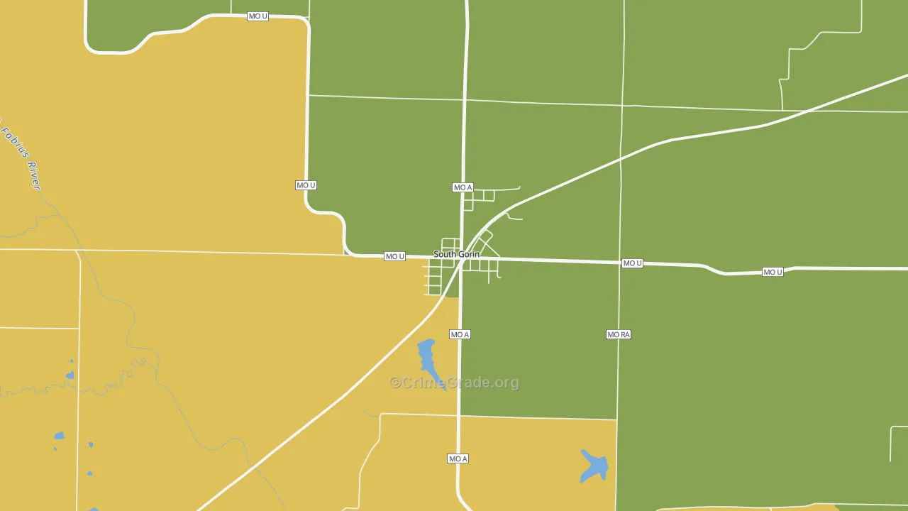 South Gorin, MO Map of Assault Rates