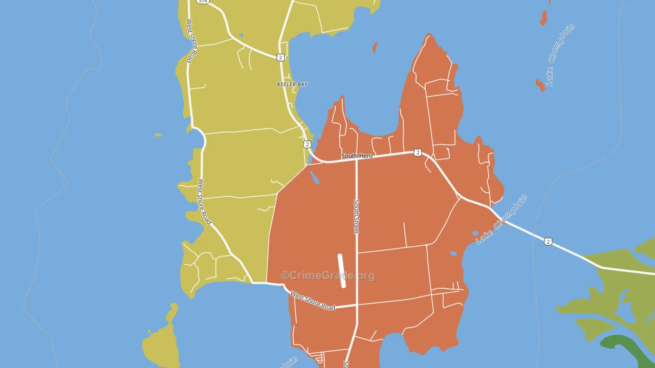 South Hero, VT Map of Assault Rates