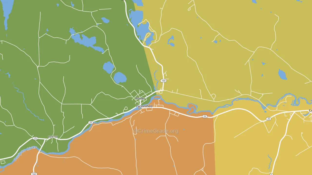 South Hiram, ME Map of Assault Rates