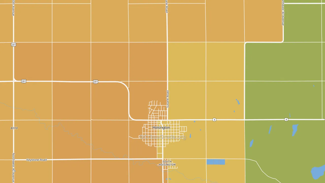South Hoisington, KS Map of Assault Rates