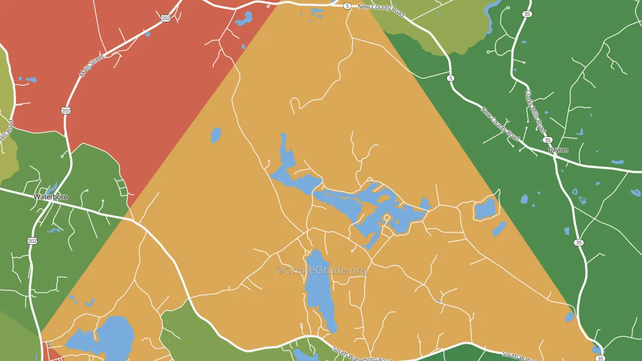 South Hollis, ME Map of Assault Rates