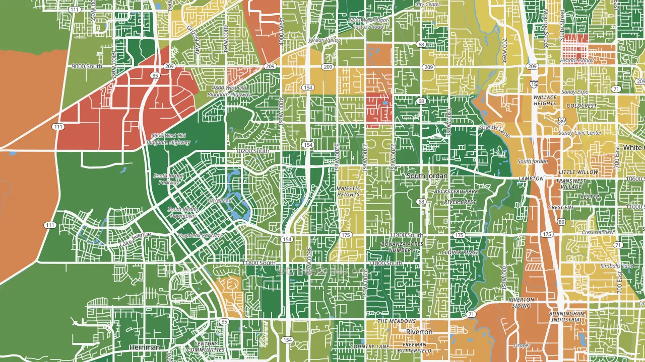 South Jordan, UT Map of Assault Rates