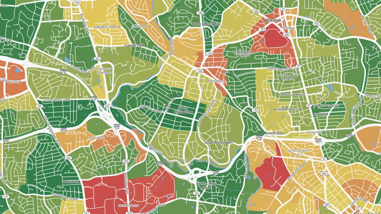 South Kensington, MD Map of Assault Rates