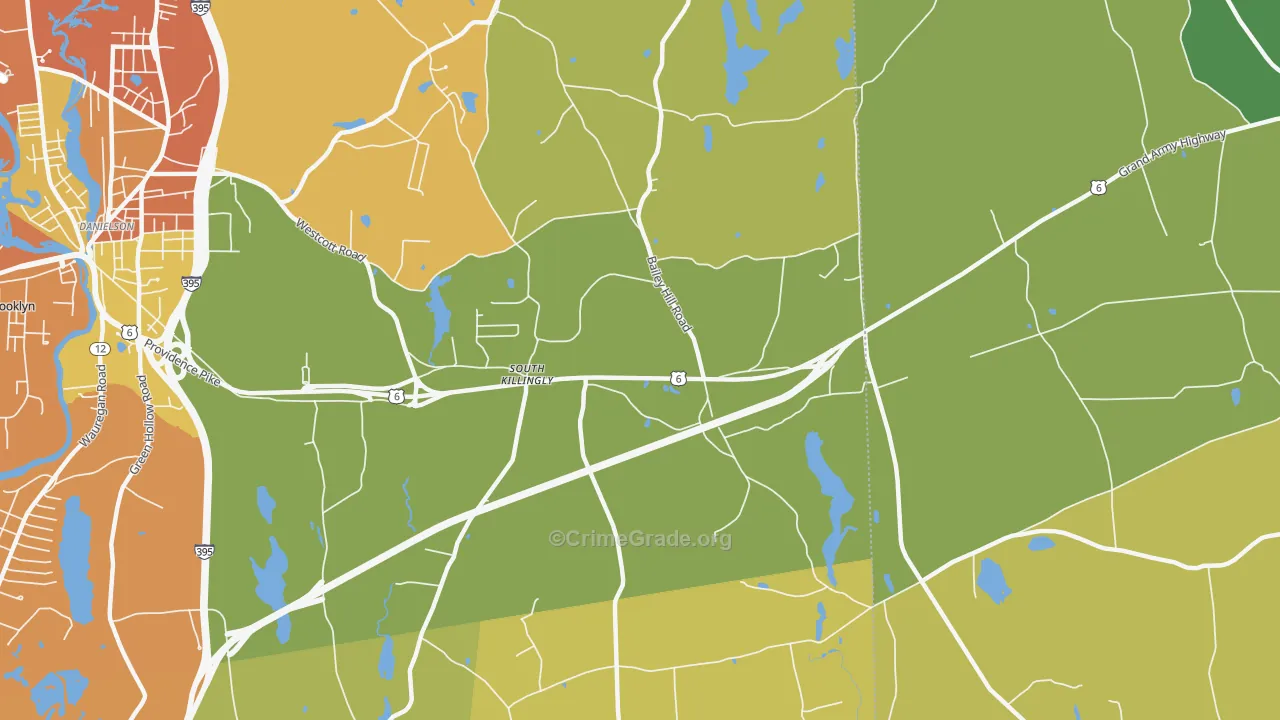 South Killingly, CT Map of Assault Rates