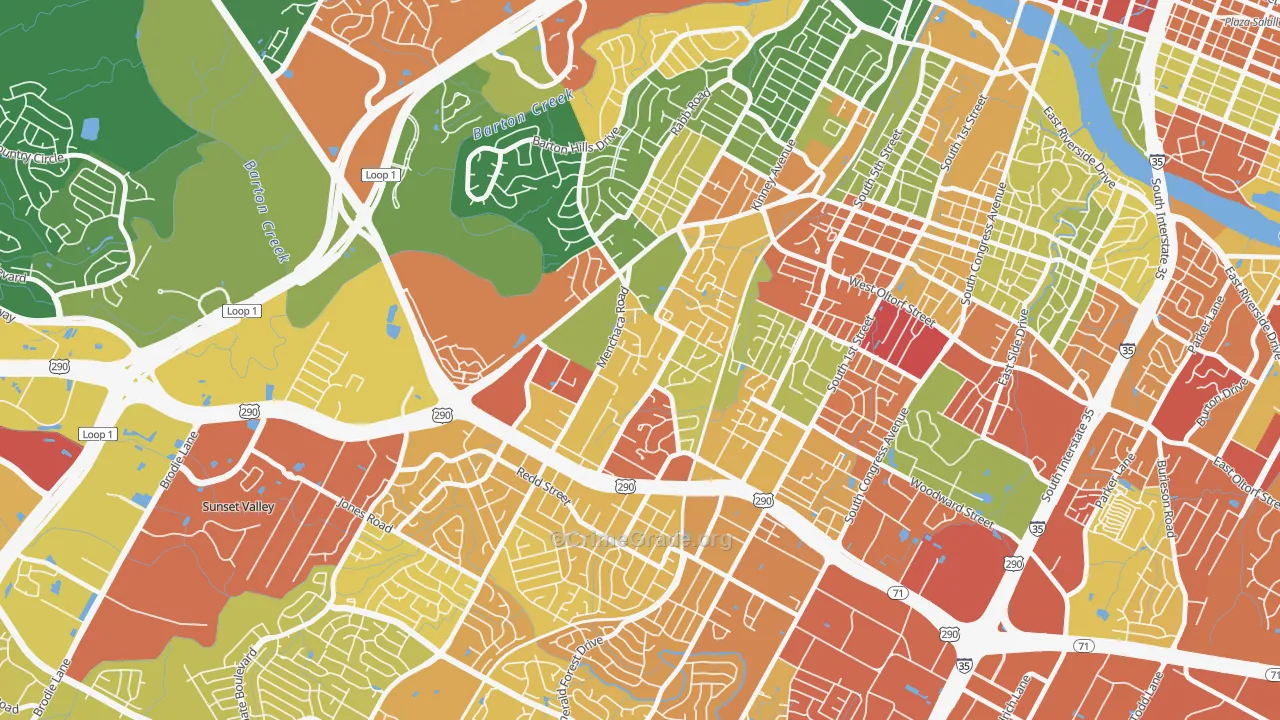 South Lamar, Austin, TX Map of Assault Rates