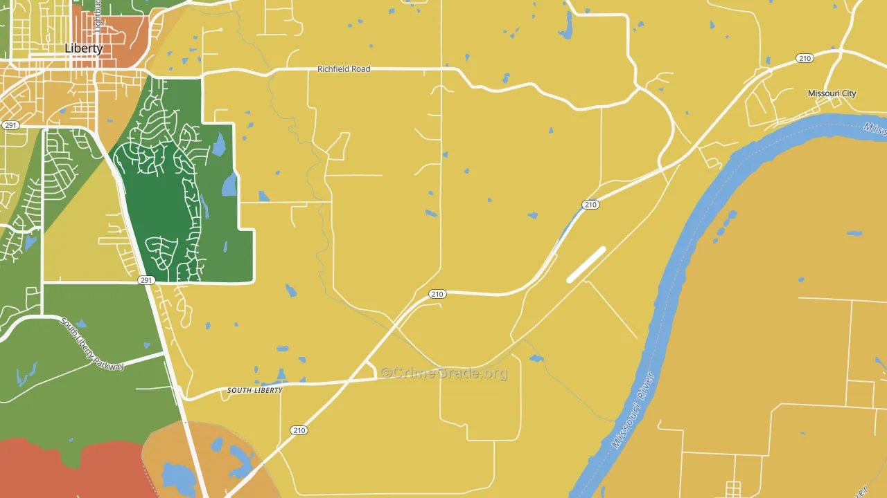 South Liberty, MO Map of Assault Rates