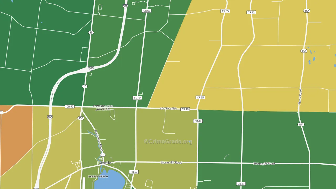 South Lima, NY Map of Assault Rates