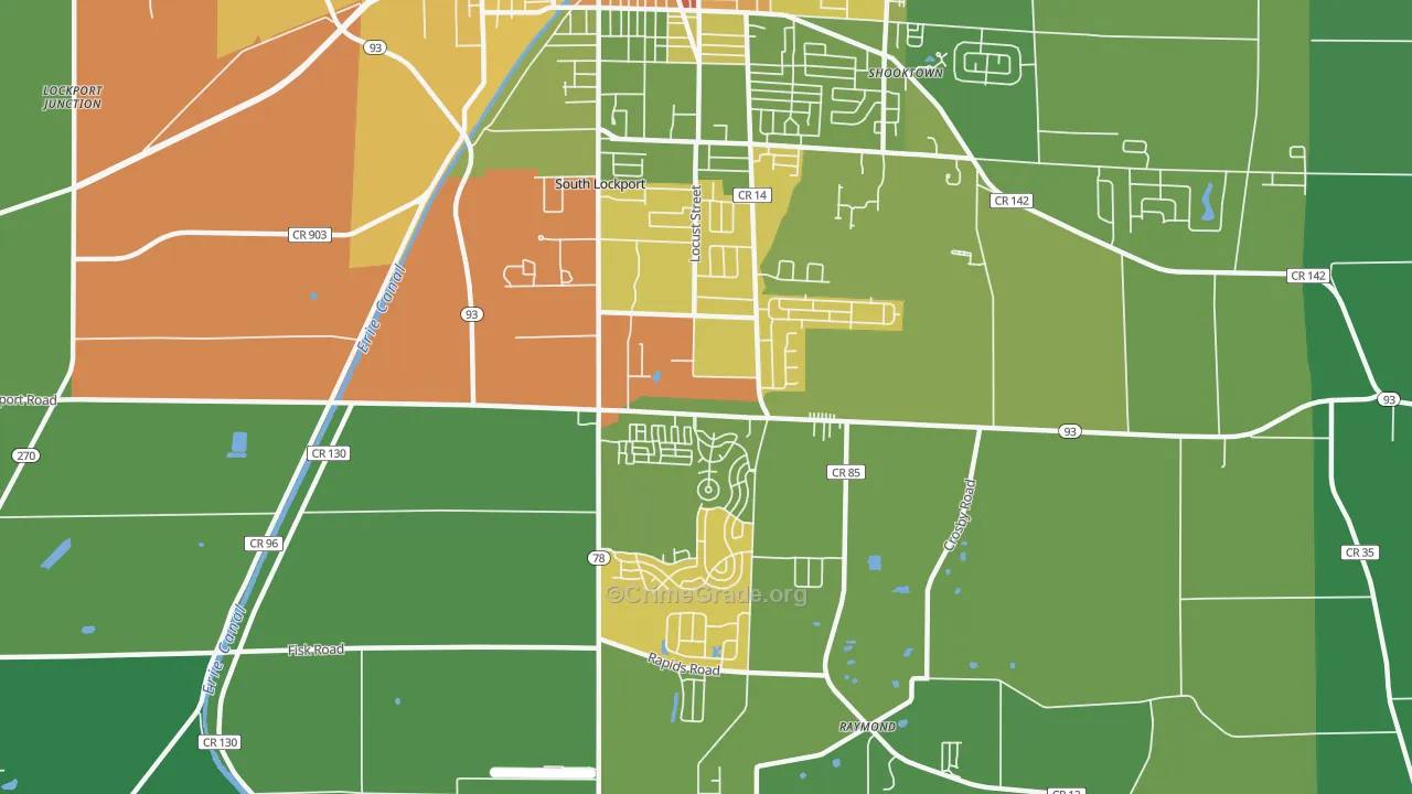 South Lockport, NY Map of Assault Rates