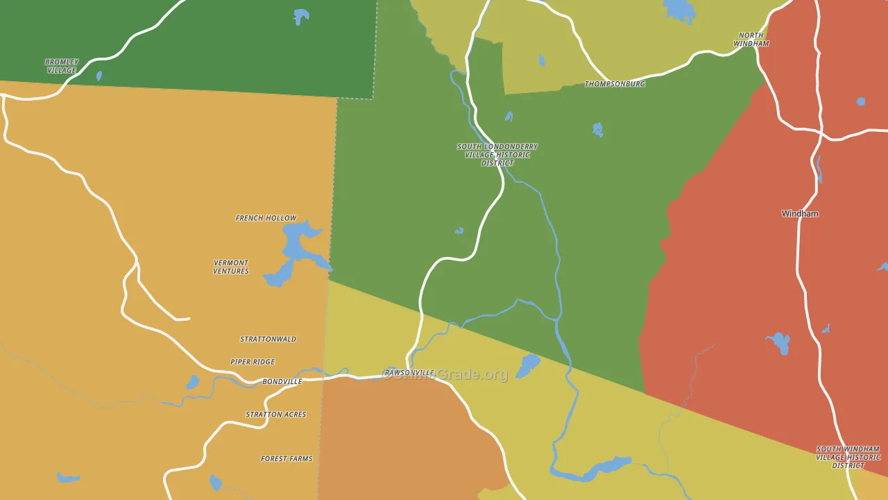 South Londonderry, VT Map of Assault Rates